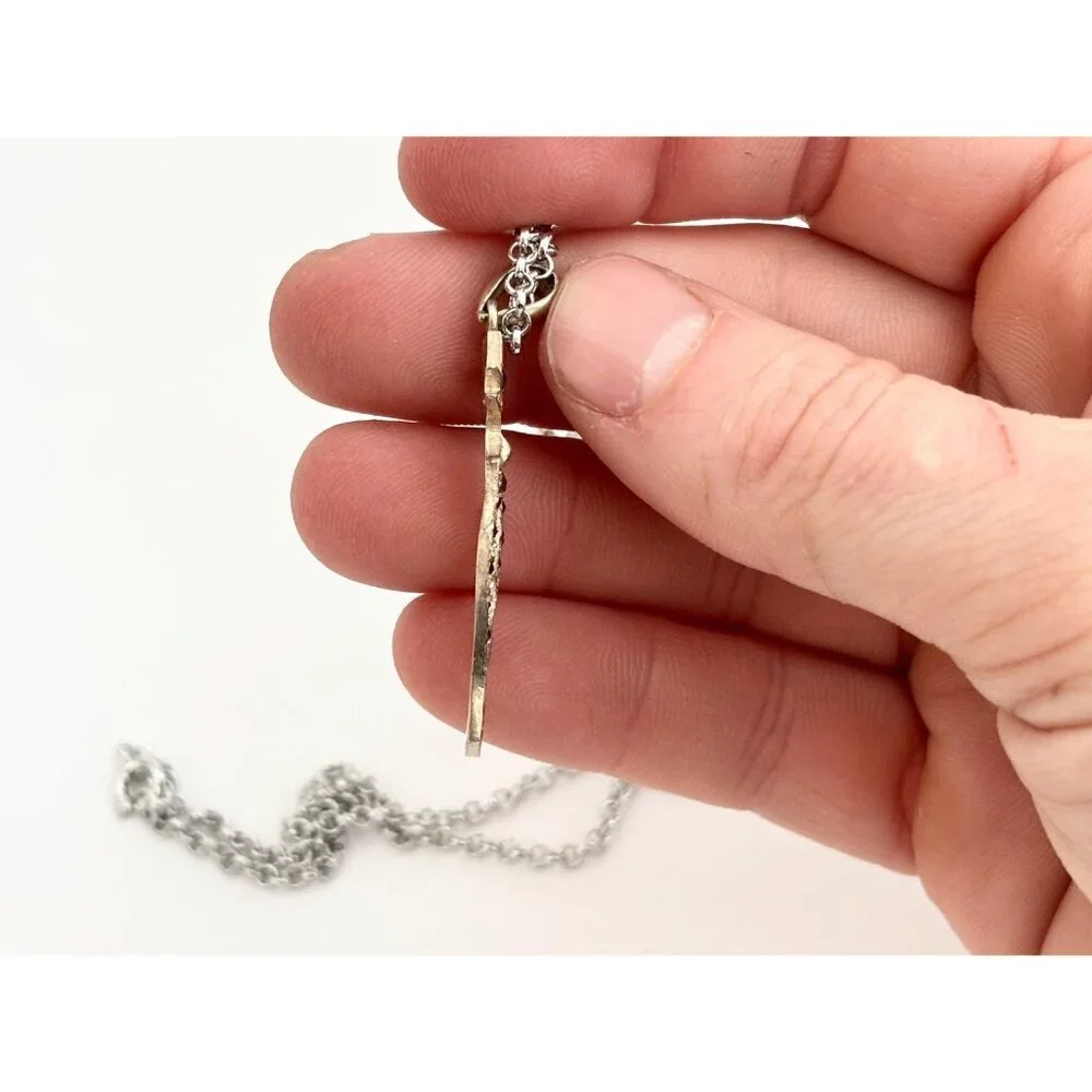 Art Deco Kitty Cat | Kitten Marcasite Sterling Silver Vintage Pendant Necklace